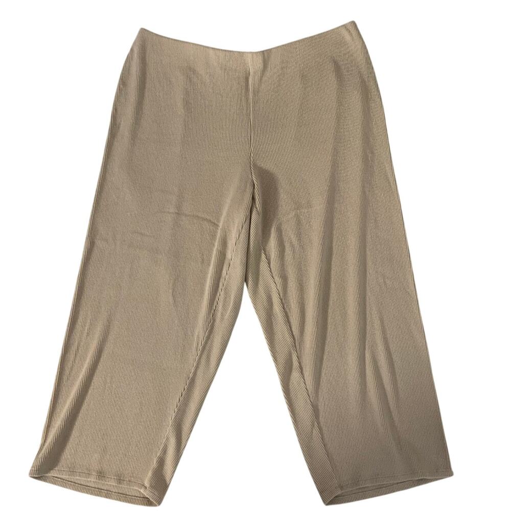 Eileen Fisher Petite‎ Ribbed capri pants PL